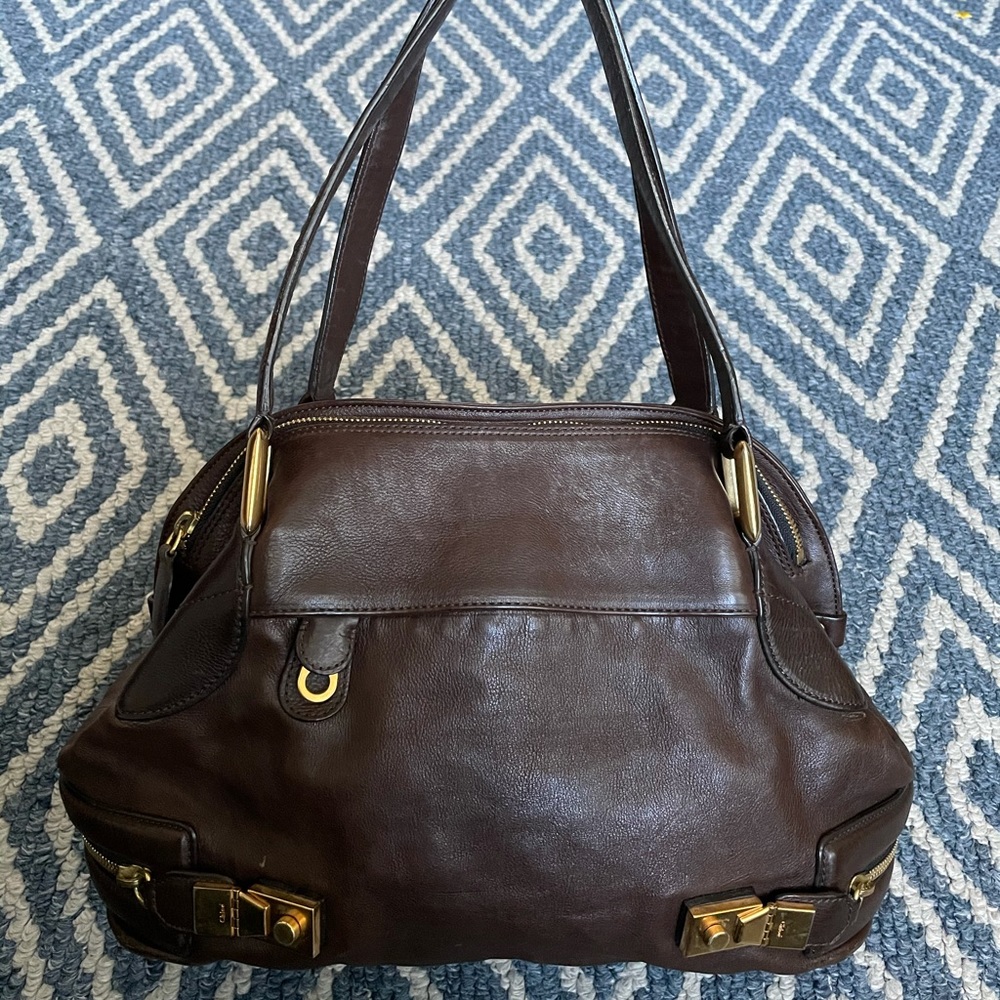 Chloe satchel Authentic.  Brown leather. EUC